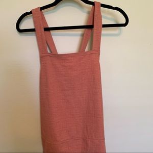 Madewell Cross Back Tank Rose Coral Color